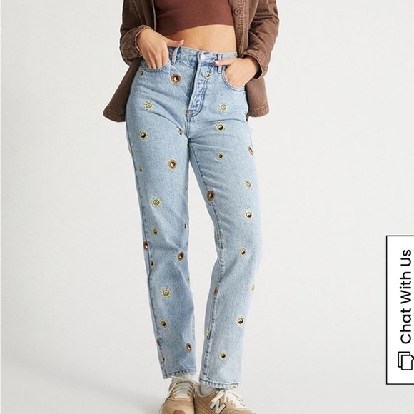 PacSun Eco Nineties Embroidered Dad Jeans - Picture 1 of 10